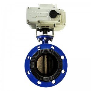 Ductile iron DN50 on-off regulating electric butterfly valve with flange connection
