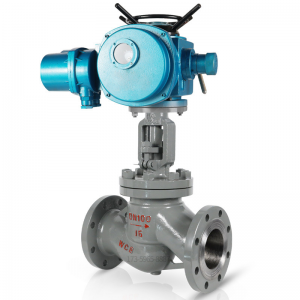 Cast steel flange electric globe valve suitable for high-temperature media