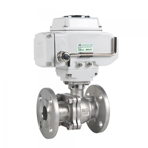 Stainless steel electric ball valve with flange connection