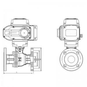 Stainless steel electric ball valve with flange connection