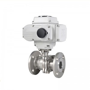Stainless steel electric ball valve with flange connection