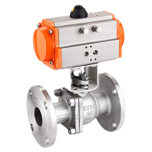 Stainless steel pneumatic flange soft and hard seal ball valve, American standard