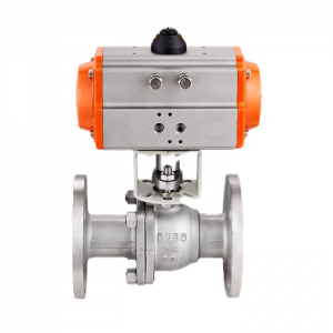 Stainless steel pneumatic flange soft and hard seal ball valve, American standard